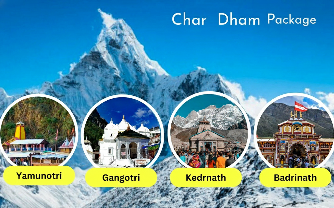 Chardham Group Tour from Haridwar with Rishikesh Stay